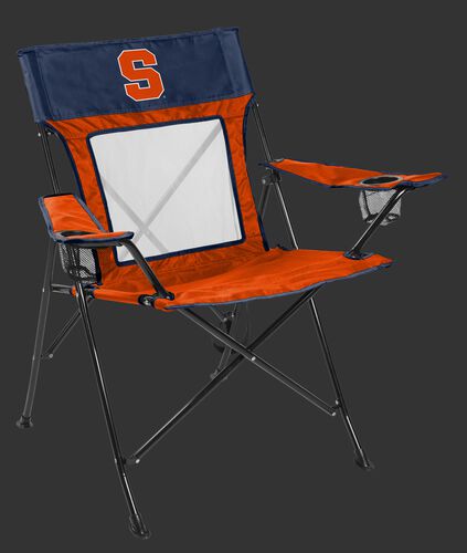 Front of Rawlings Orange and Blue NCAA Syracuse Orange Game Changer Chair With Team Logo SKU #00643060111