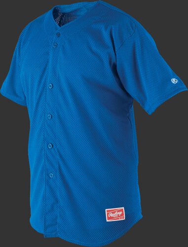 Front of Rawlings Royal Youth Short Sleeve Jersey - SKU #YBJ167