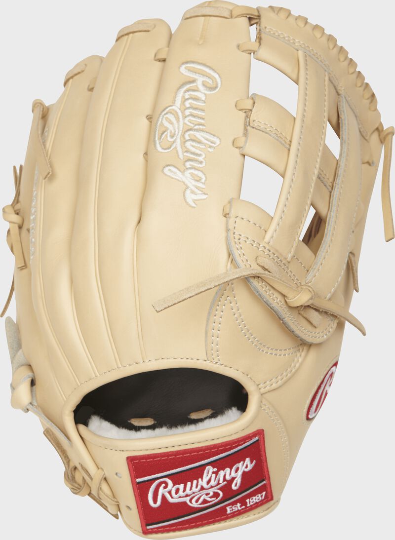 PROS3039-6CC 12.75-inch Pro Preferred H web glove with a camel kip leather back image number null