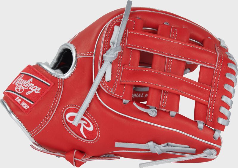 Thumb of a scarlet Carlos Correa Pro Preferred 11.75-Inch Infield Glove with a Pro H-web