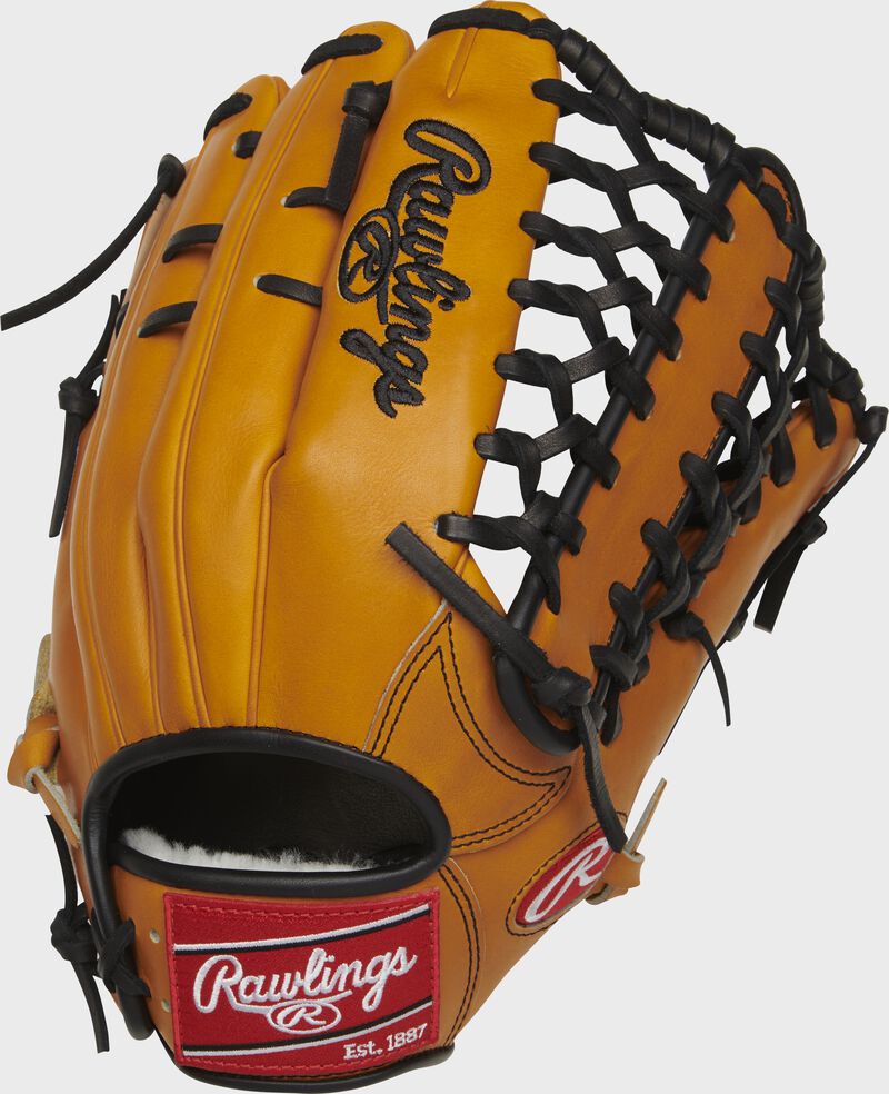 PRO442KRTP Pro Preferred 12.75-inch Trap-Eze outfield glove with a rich tan back