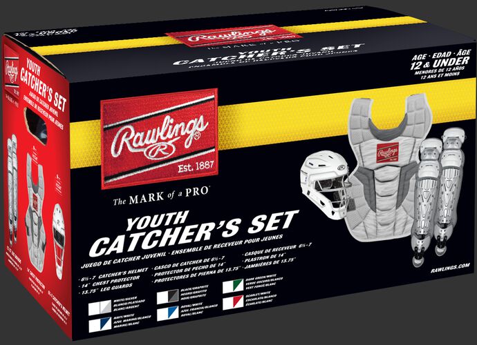 CSV2A Youth Rawlings Velo 2.0 Catcher's Gear set box