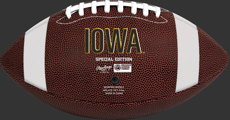 Brown NCAA Iowa Hawkeyes Football With Team Name SKU #04623075811