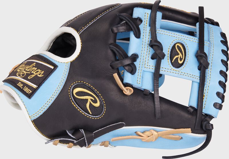 Thumb of a Columbia blue/navy Heart of the Hide R2G 11.75" infield glove with a Columbia blue I-web - SKU: PROR205-2CB loading=
