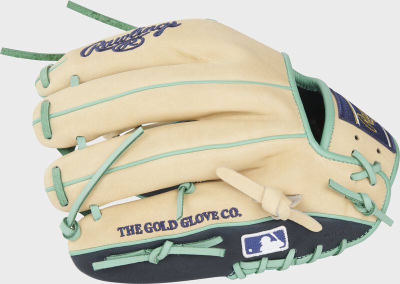Back of a camel Heart of the Hide 2023 MLB All Star Game Glove with the MLB logo on the pinky - SKU: RSGRPROASG2023