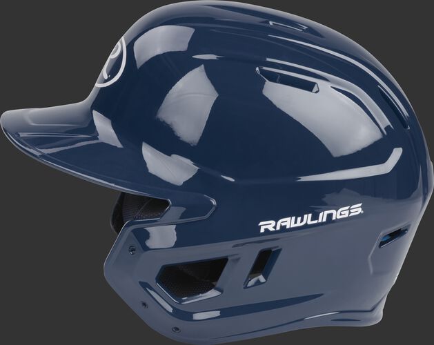 MACH junior Rawlings batting helmet with a one-tone matte navy shell