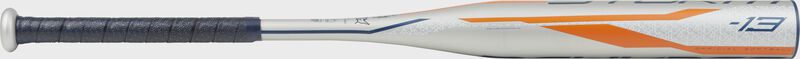 FPZS13 Rawlings Storm -13 softball bat with a silver barrel and orange/navy accents