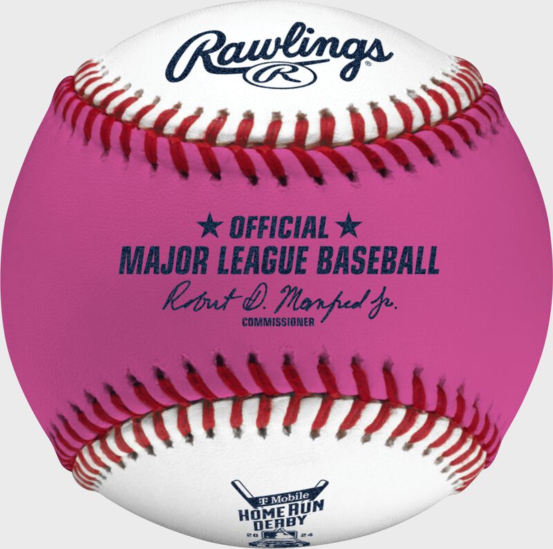  A pink/white MLB 2024 Home Run Derby Money baseball