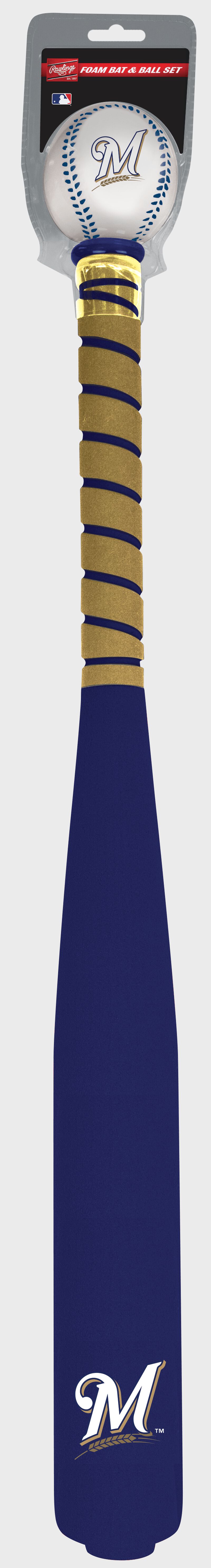 MLB Milwaukee Brewers Foam Bat and Ball Set
