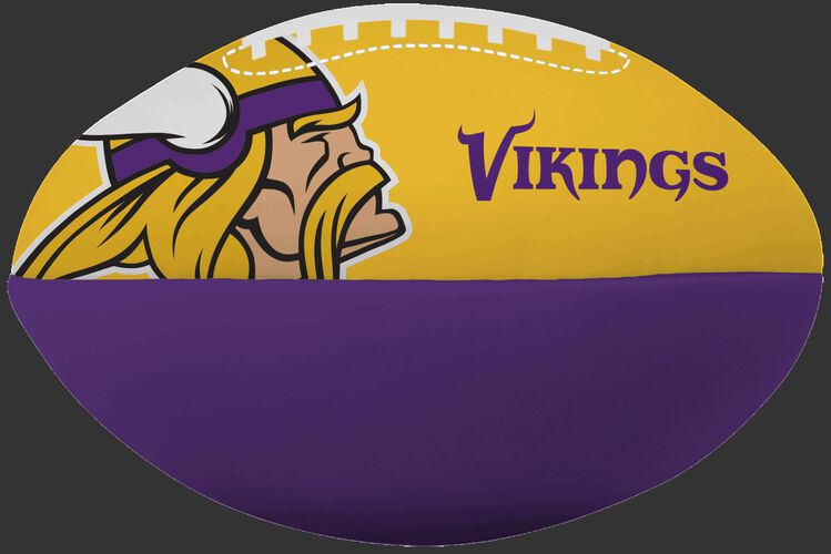 NFL Minnesota Vikings Big Boy softee football printed in team colors and features team logos SKU #03211075111