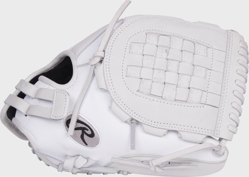 Thumb of a white 2022 Liberty Advanced Color Series 12-Inch infield/pitcher's glove with a white basket web - SKU: RLA120-3WSS