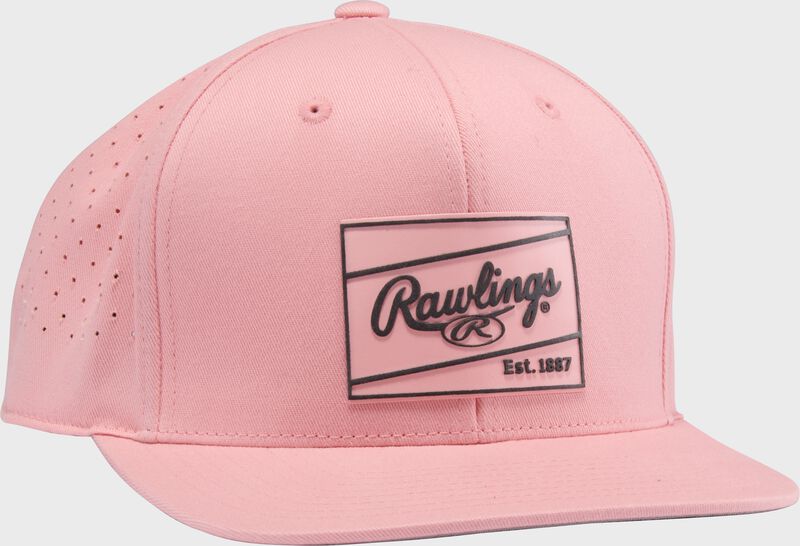 Rawlings Peach Performance Flat Bill Snapback Hat