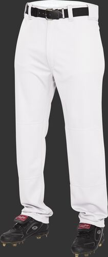 Front of Rawlings White Youth Semi-Relaxed Pant - SKU #YP31SR