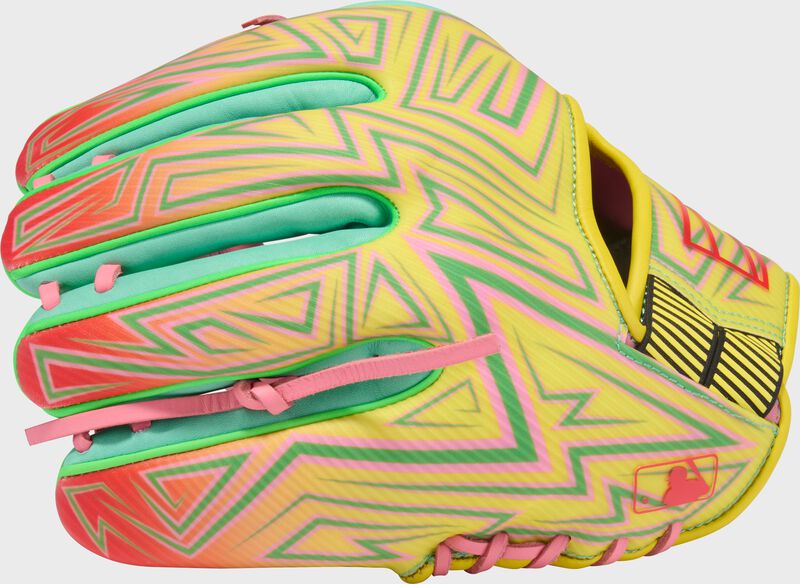 Back of a Rawlings REV1X 11.5-inch infield glove