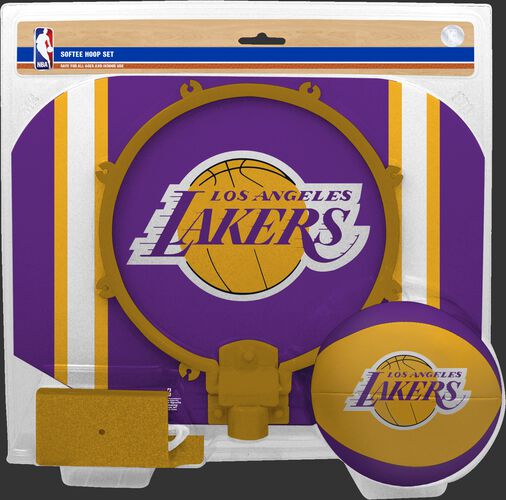 Rawlings Purple and Yellow NBA Los Angeles Lakers Softee Hoop Set With Team Logo SKU #03544220114