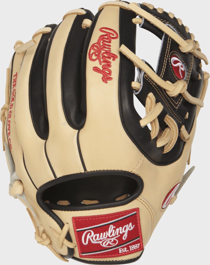 PRO314-2CB Heart of the Hide 11.5-inch I web glove with a camel back and black dual-welting