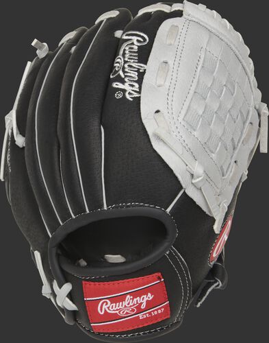 SC100BGB 10-inch Sure Catch youth glove with a black back and Velcro strap back