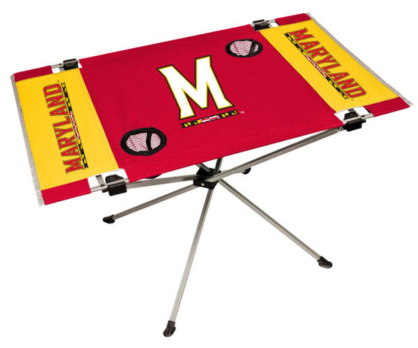 Rawlings Red and Gold NCAA Maryland Terrapins Endzone Table With Two Cup Holders, Team Logo, and Team Name SKU #04053080111