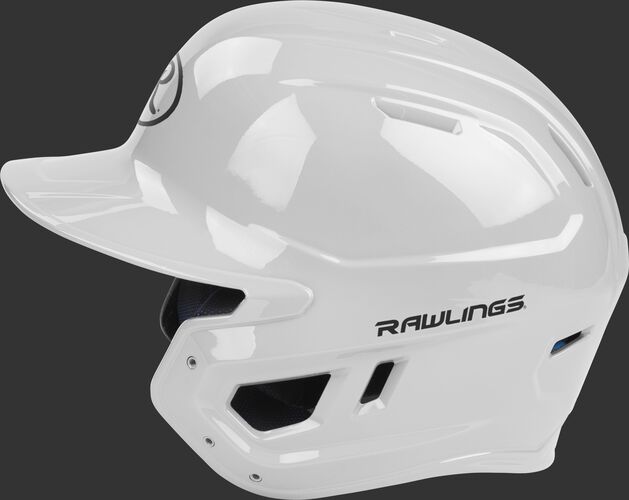 MACH junior Rawlings batting helmet with a one-tone matte white shell