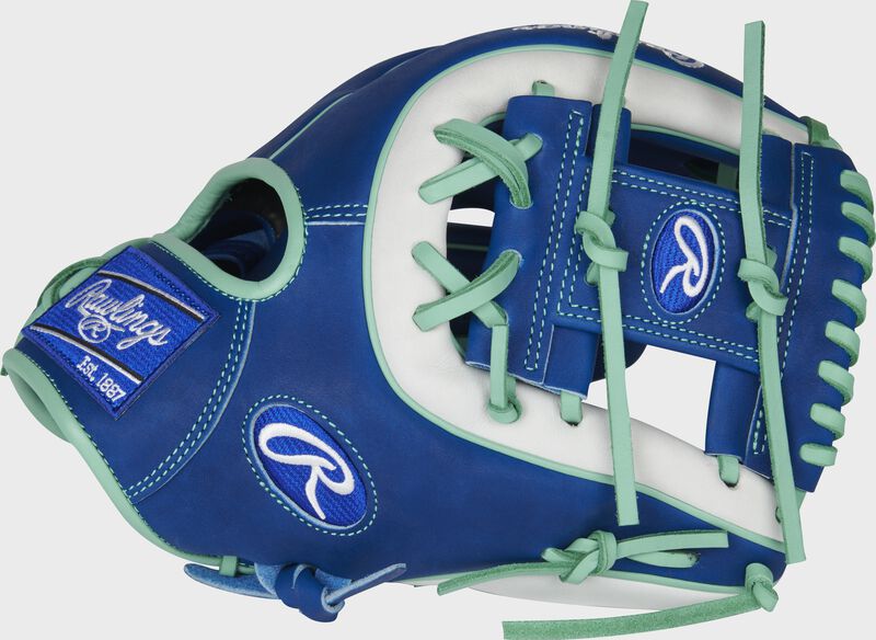 Thumb of a royal/white 2022 Heart of the Hide R2G 11.5-Inch infield glove with a royal I-web - SKU: PROR314-2RW