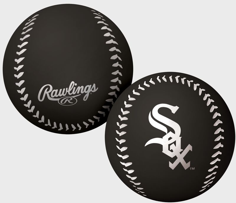 A black Chicago White Sox big fly rubber bounce ball