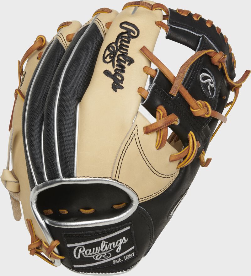 Black Speed Shell on the back of a camel/black 11.5" Heart of the Hide R2G I-web glove - SKU: PRORNP4-2CB