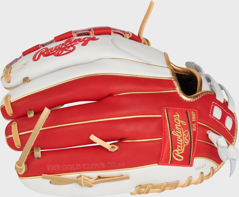 Liberty Advanced Color Series 12 in Fastpitch Glove, White/Scarlet, Right
