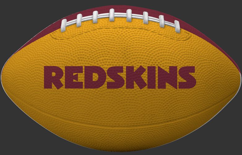 Yellow side of a Washington Redskins Gridiron tailgate football and team name SKU #09501087122