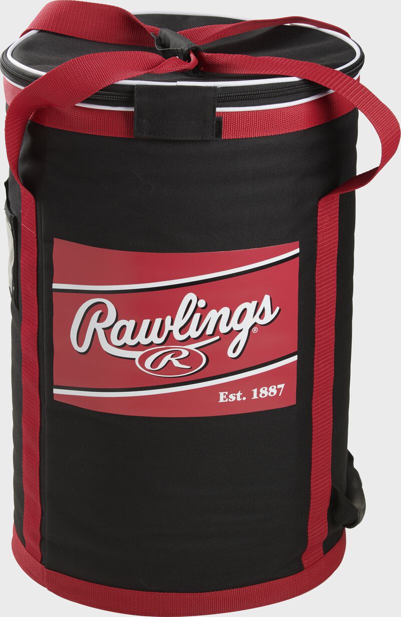 Front view of red Rawlings Soft-Sided Ball Bag - SKU: RSSBB-B loading=