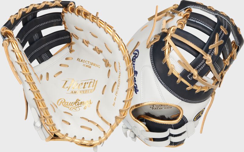 Liberty Advanced Color Series 13 in 1st Base Mitt, White/Navy, Left