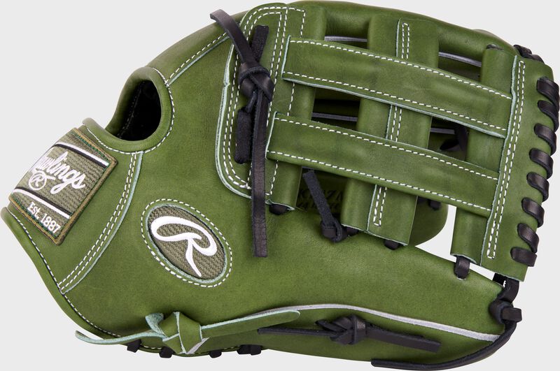 Thumb of a 12.25" Heart of the Hide military green glove with a Pro H web - SKU: PROKB17MG