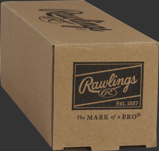 Rawlings patch on the end of a Playmaker baseballs box - SKU: PMBBPK3