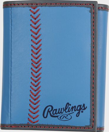 Rawlings "Pop" Baseball Stitch Tri-Fold Leather Wallet Rawlings "Pop" Baseball Stitch Tri-Fold Leather Wallet