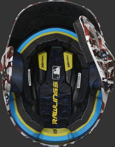 Inside Impax foam padding on a MACHEXTR-USA hydro dipped Mach EXT helmet