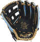 Navy palm of a Rawlings Heart of the Hide R2G outfield glove with gold laces - SKU: PROR3319-6NCB image number null
