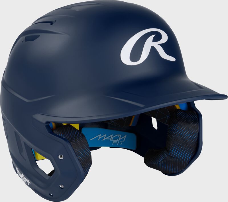 Rawlings Mach Fit Baseball Batting Helmet, Navy
