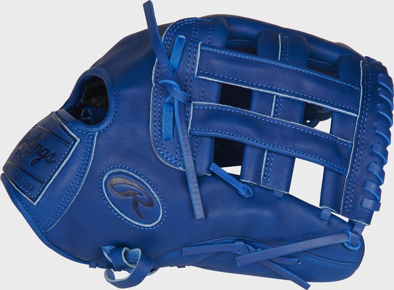 Thumb of a royal PROKB17-6R Heart of the Hide Pro Label 12.25-Inch glove with a royal H-web