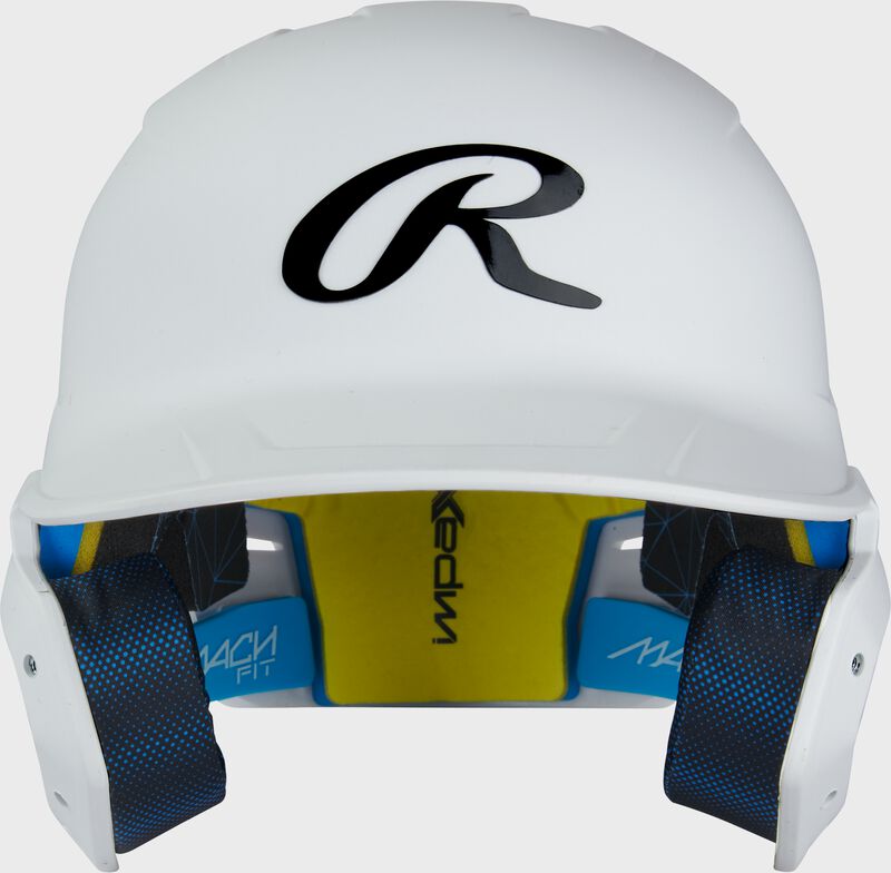 Rawlings Mach Fit Baseball Batting Helmet, White