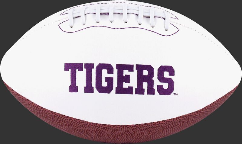 White NCAA Clemson Tigers Signature Series Football With Team Name SKU #05733010121