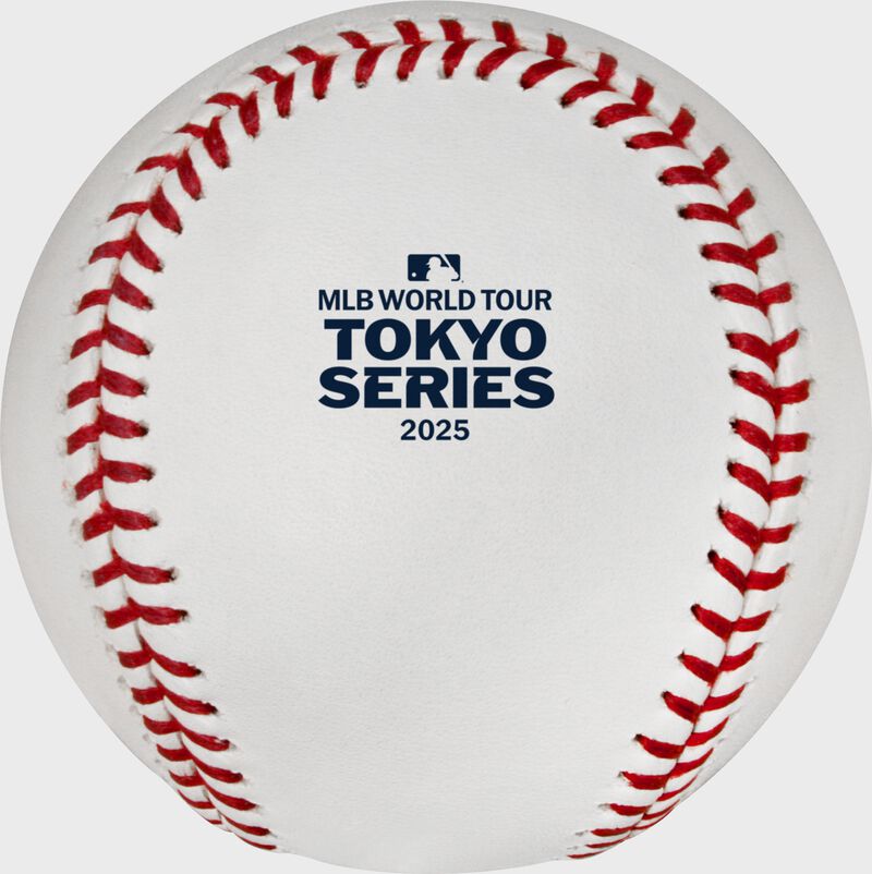2025 Tokyo Series stamp on a white MLB baseball