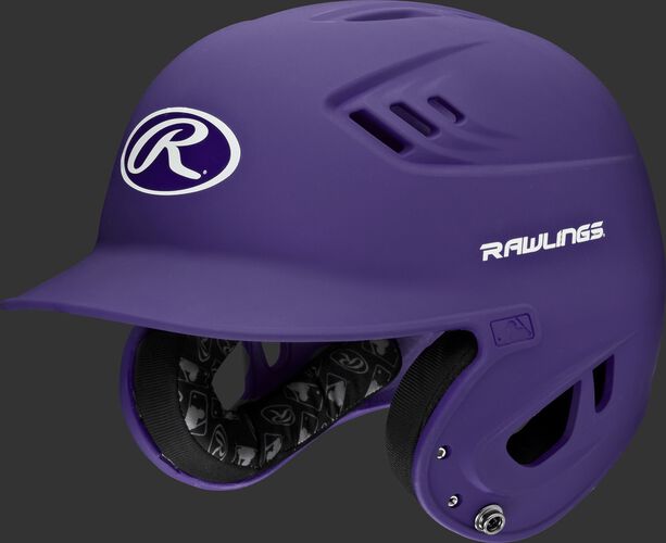 A purple R16MS Velo senior batting helmet with Cool-Flo vents