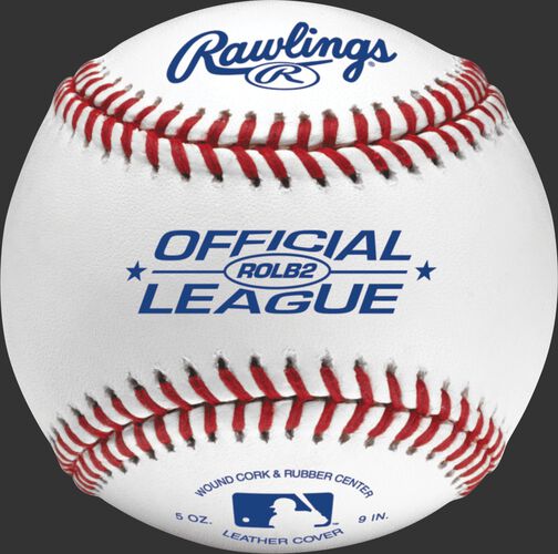 ROLB2 Official League youth practice baseball with raised seams