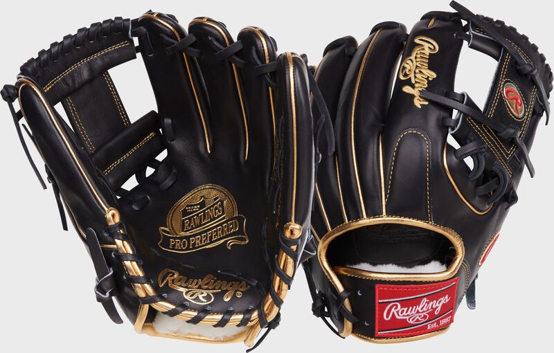 2 images of the back & palm of a JP Crawford Gameday 57 Pro Preferred glove - SKU: RPROS2175-2JC