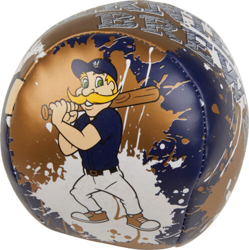 Rawlings Milwaukee Brewers Quick Toss 4'' Softee Baseball With Team Mascot On Front In Team Colors SKU #01320006112