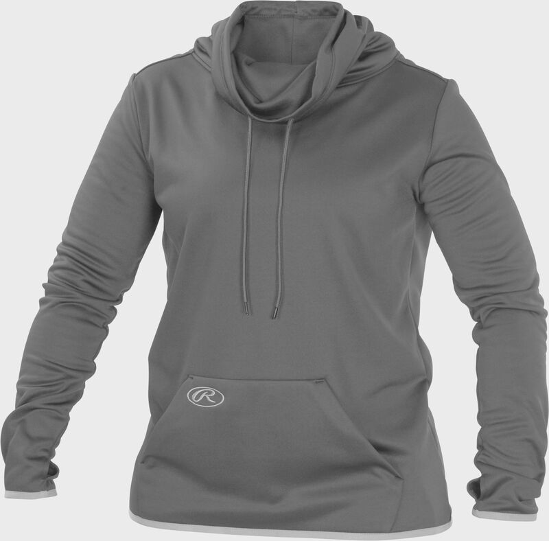Gray WPFF Women's funnel neck fleece pullover