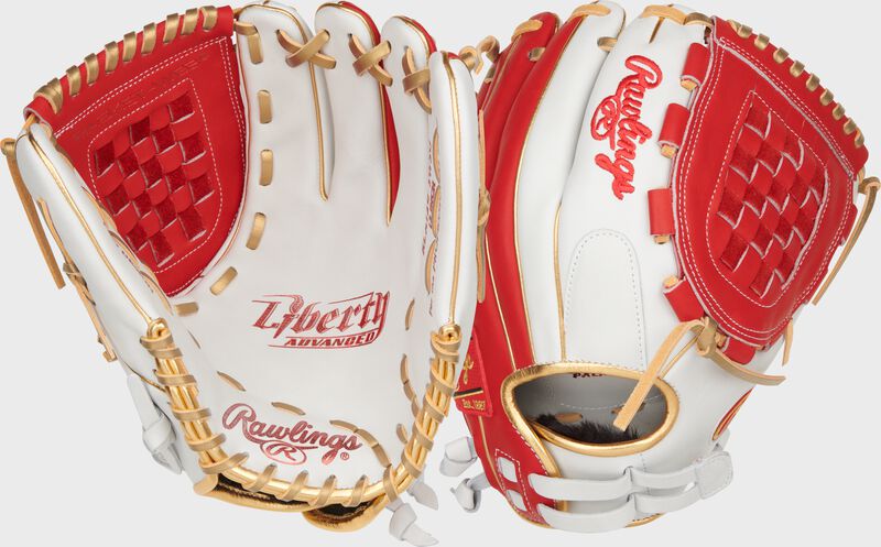 Liberty Advanced Color Series 12 in Fastpitch Glove, White/Scarlet, Right