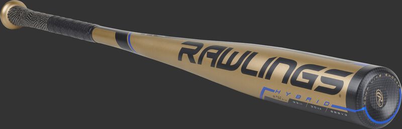 3/4 angle view of a BB9V3 Rawlings Velo high school/college one-piece hybrid baseball bat