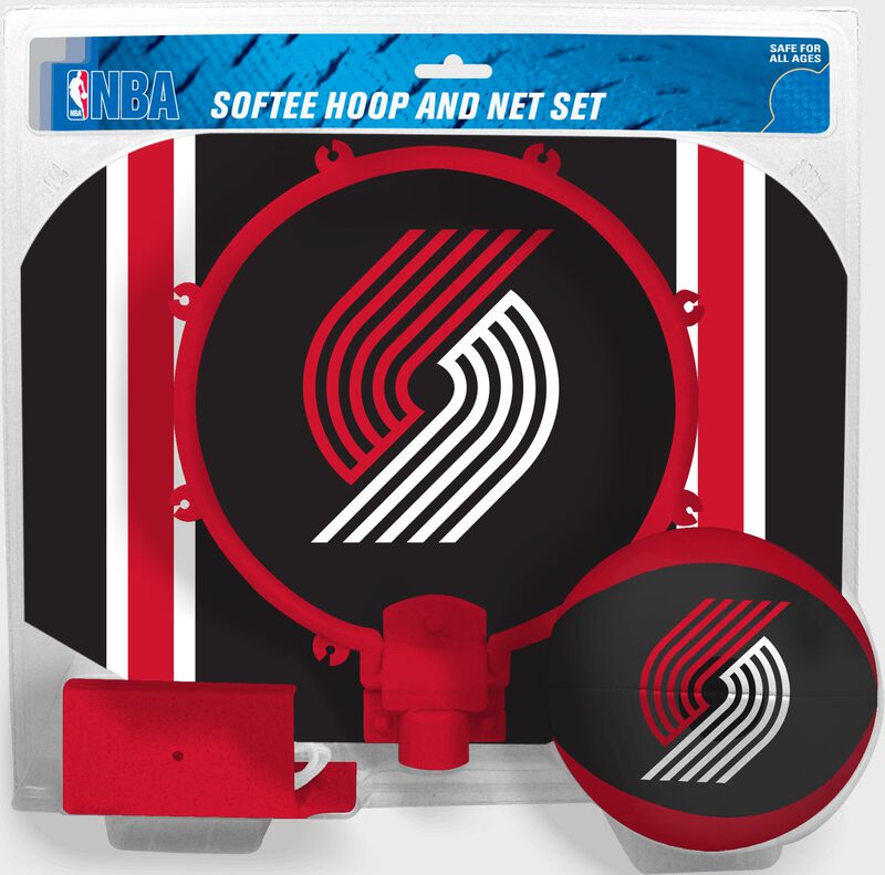 Rawlings Black and Red NBA Portland Trail Blazers Softee Hoop Set With Team Logo SKU #03544215114
