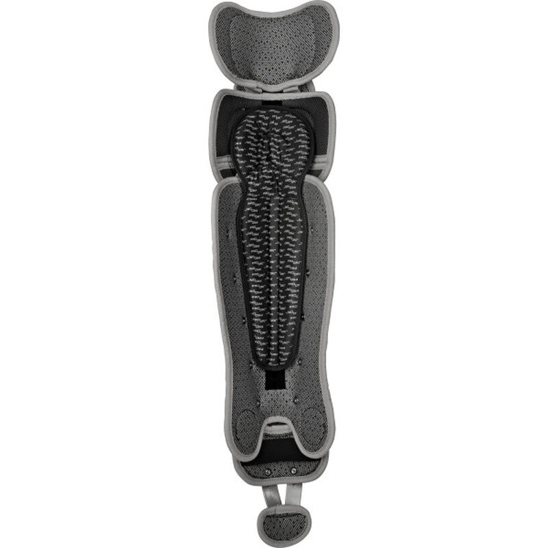 Inside black padding of a CSPZ Salvador Perez leg guard 