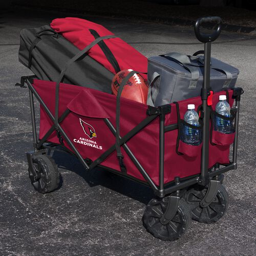 Arizona Cardinals wagon filled with a football, cooler and tent SKU #00931081519